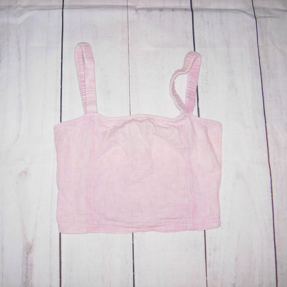 Vintage havana Light pink crop tank top S